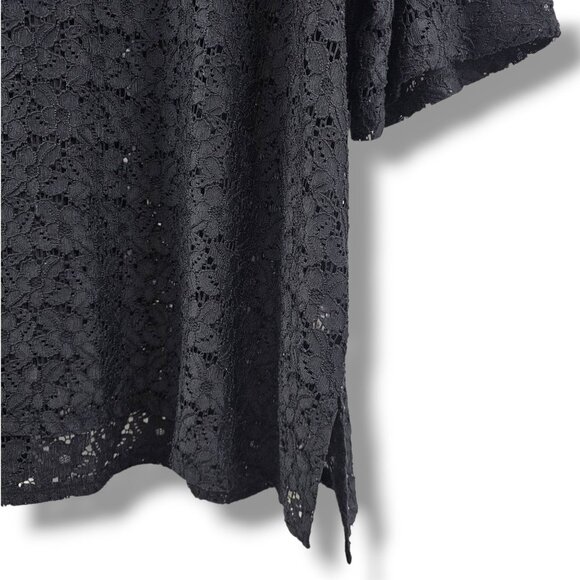 Avenue Black Lace Swim Cover Up 3/4 Sleeve 26/28 Beach Pool Cruise Resort Vacay - Picture 4 of 11